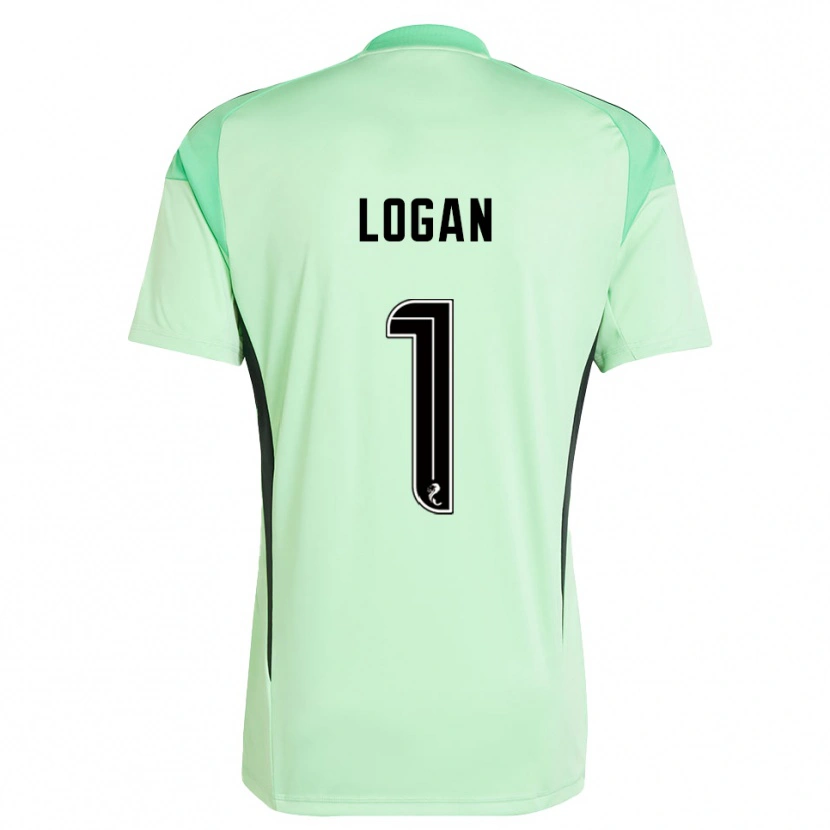 Danxen Niño Camiseta Chloe Logan #1 Negro Verde Claro Portero Equipación 2025/26 La Camisa México