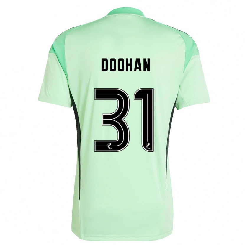 Danxen Niño Camiseta Ross Doohan #31 Negro Verde Claro Portero Equipación 2025/26 La Camisa México