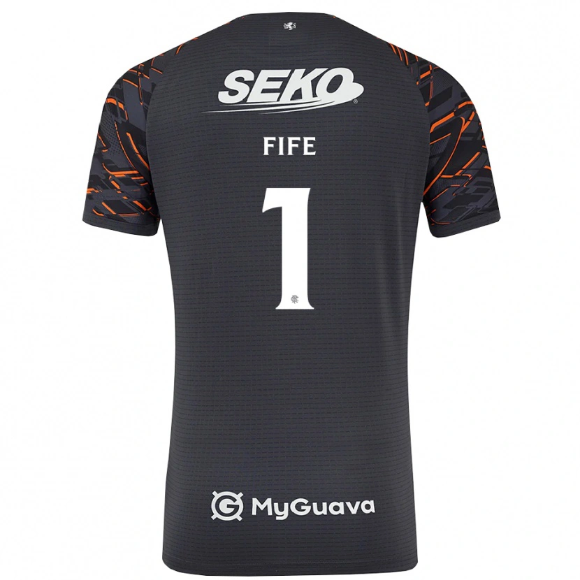 Danxen Niño Camiseta Jenna Fife #1 Gris Oscuro Portero Equipación 2025/26 La Camisa México