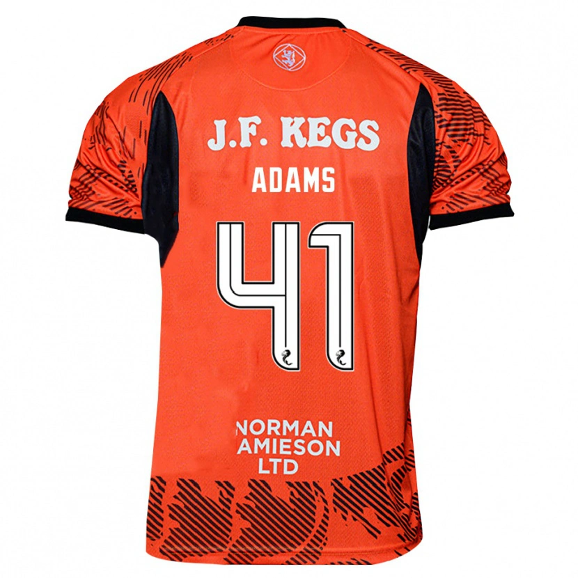 Danxen Niño Camiseta Ruairidh Adams #41 Negro Naranja Portero Equipación 2025/26 La Camisa México