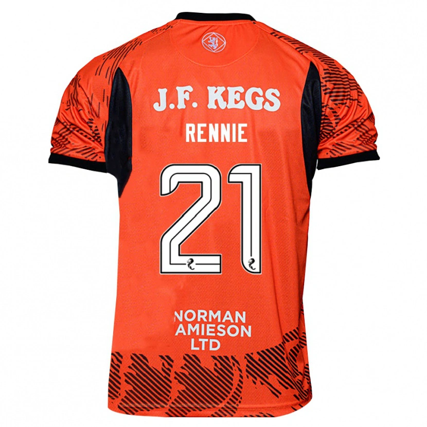 Danxen Niño Camiseta Beth Rennie #21 Negro Naranja Portero Equipación 2025/26 La Camisa México