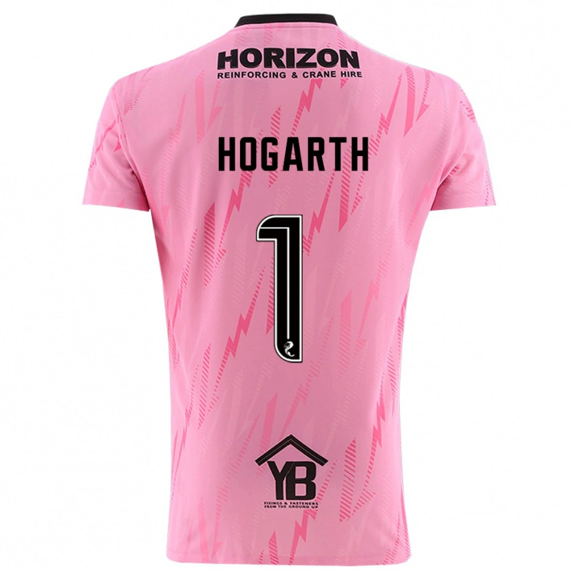Danxen Niño Camiseta Nicky Hogarth #1 Negro Rosa Portero Equipación 2025/26 La Camisa México