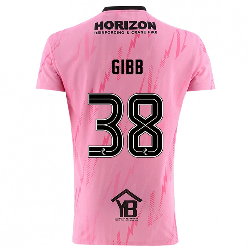 Danxen Niño Camiseta Thomas Gibb #38 Negro Rosa Portero Equipación 2025/26 La Camisa México