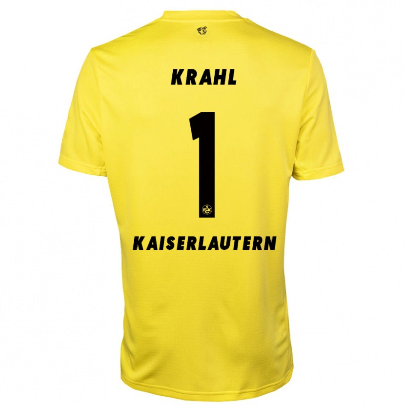 Danxen Niño Camiseta Julian Krahl #1 Negro Amarillo Portero Equipación 2025/26 La Camisa México