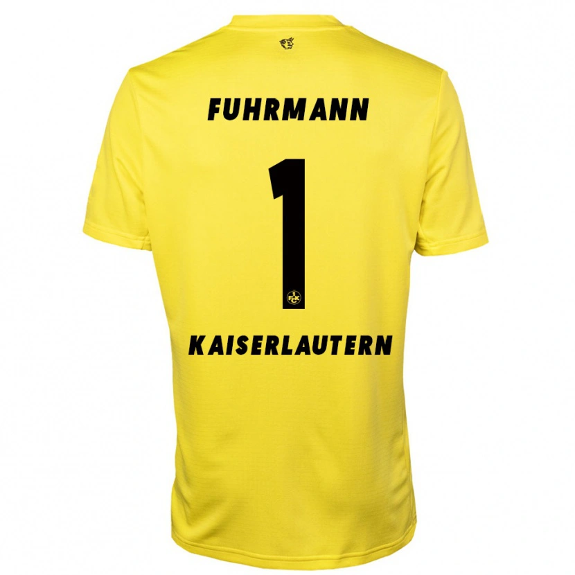 Danxen Niño Camiseta Lasse Fuhrmann #1 Negro Amarillo Portero Equipación 2025/26 La Camisa México