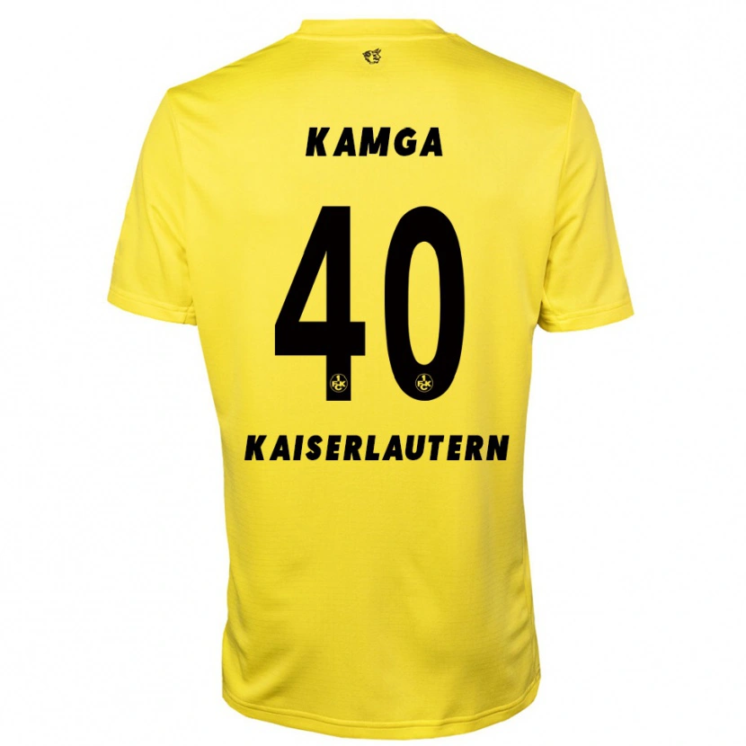 Danxen Niño Camiseta Enis Kamga #40 Negro Amarillo Portero Equipación 2025/26 La Camisa México