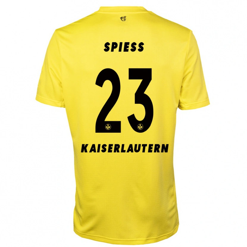 Danxen Niño Camiseta Louis Spieß #23 Negro Amarillo Portero Equipación 2025/26 La Camisa México