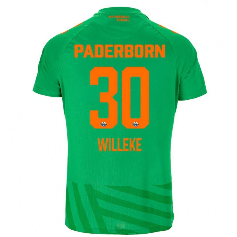 Danxen Niño Camiseta Nico Willeke #30 Naranja Verde Portero Equipación 2025/26 La Camisa México