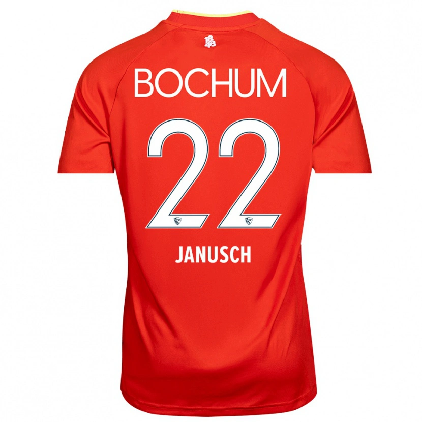 Danxen Niño Camiseta Thees Janusch #22 Blanco Rojo Portero Equipación 2025/26 La Camisa México