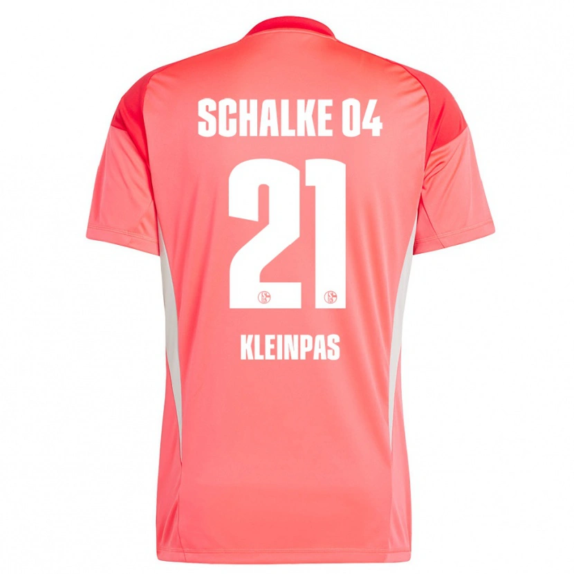 Danxen Niño Camiseta Sophie Kleinpas #21 Rojo Coral Portero Equipación 2025/26 La Camisa México