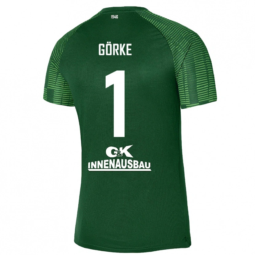 Danxen Niño Camiseta Arthur Görke #1 Negro Verde Oscuro Portero Equipación 2025/26 La Camisa México