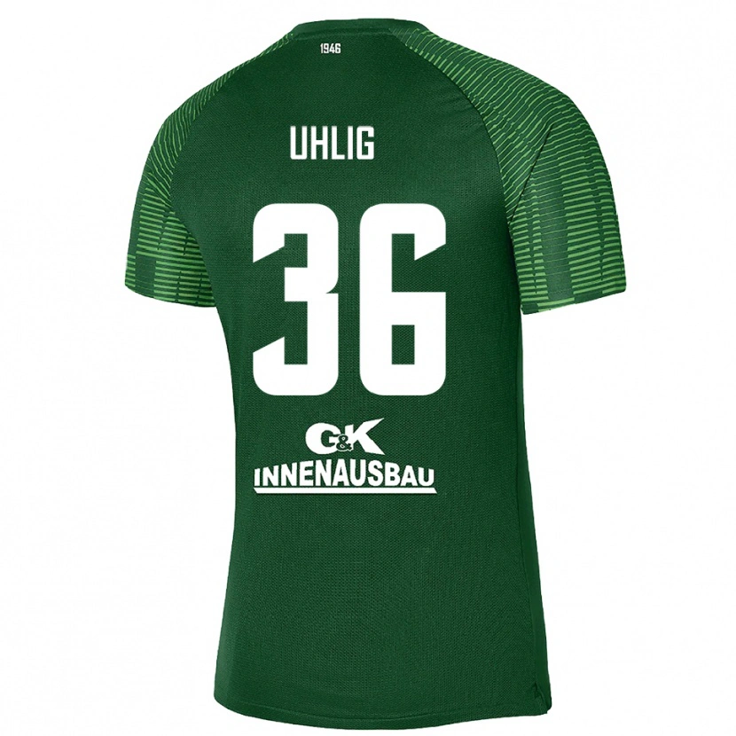 Danxen Niño Camiseta Max Uhlig #36 Negro Verde Oscuro Portero Equipación 2025/26 La Camisa México
