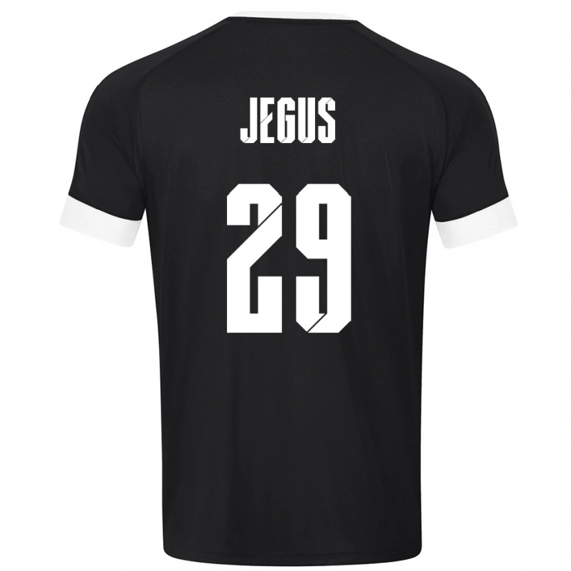 Danxen Niño Camiseta Leonard Jegus #29 Blanco Negro Portero Equipación 2025/26 La Camisa México