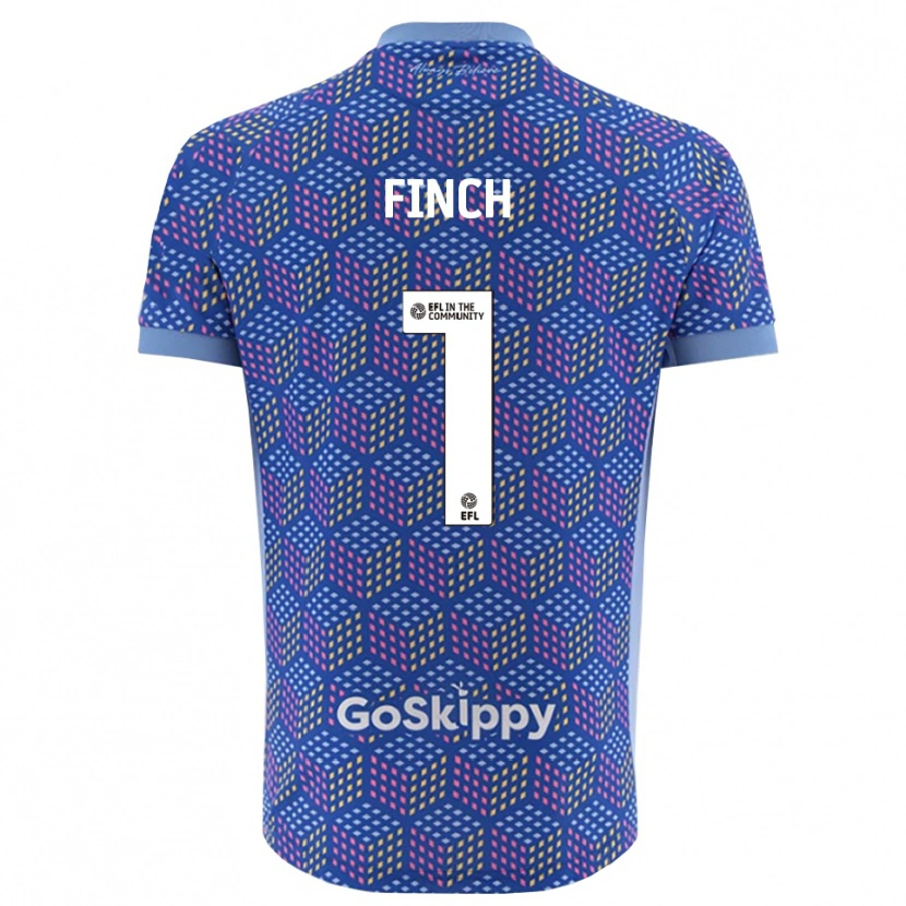 Danxen Niño Camiseta Isaac Finch #1 Azul Negro Portero Equipación 2025/26 La Camisa México