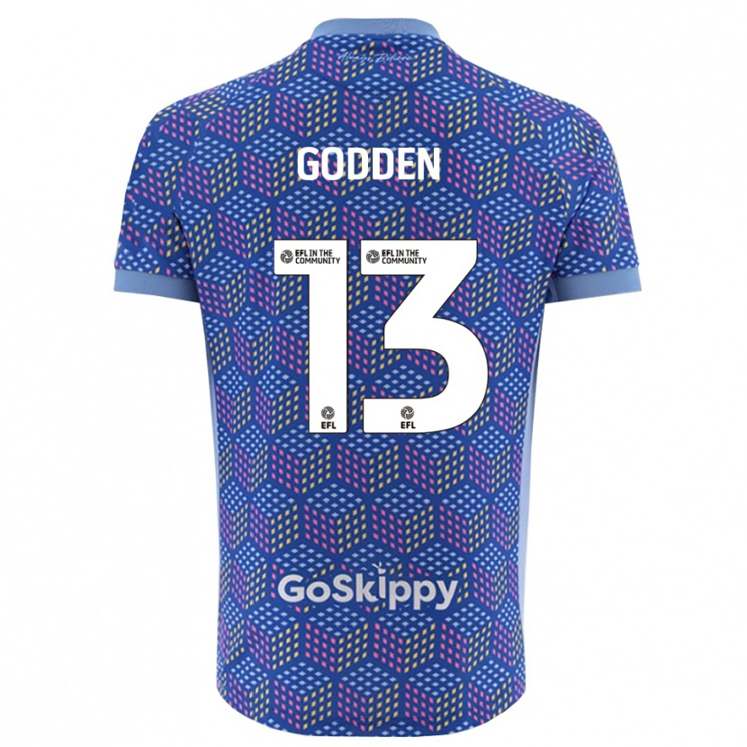 Danxen Niño Camiseta Freddie Godden #13 Azul Negro Portero Equipación 2025/26 La Camisa México