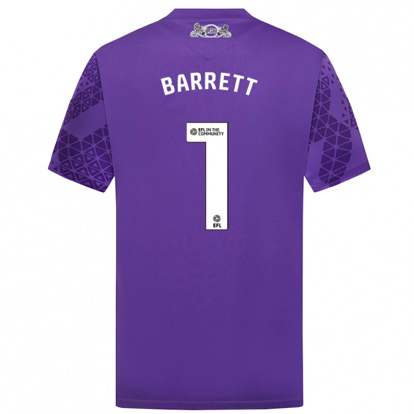 Danxen Niño Camiseta Jack Barrett #1 Morado Blanco Portero Equipación 2025/26 La Camisa México