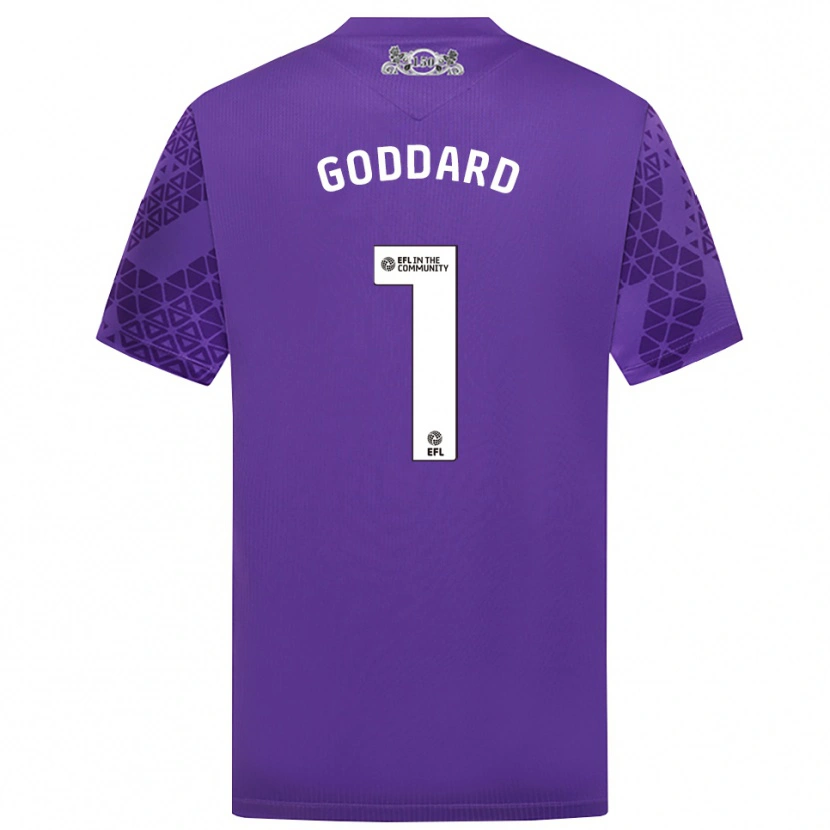 Danxen Niño Camiseta Felix Goddard #1 Morado Blanco Portero Equipación 2025/26 La Camisa México