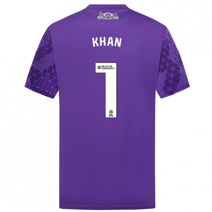 Danxen Niño Camiseta Adam Khan #1 Morado Blanco Portero Equipación 2025/26 La Camisa México