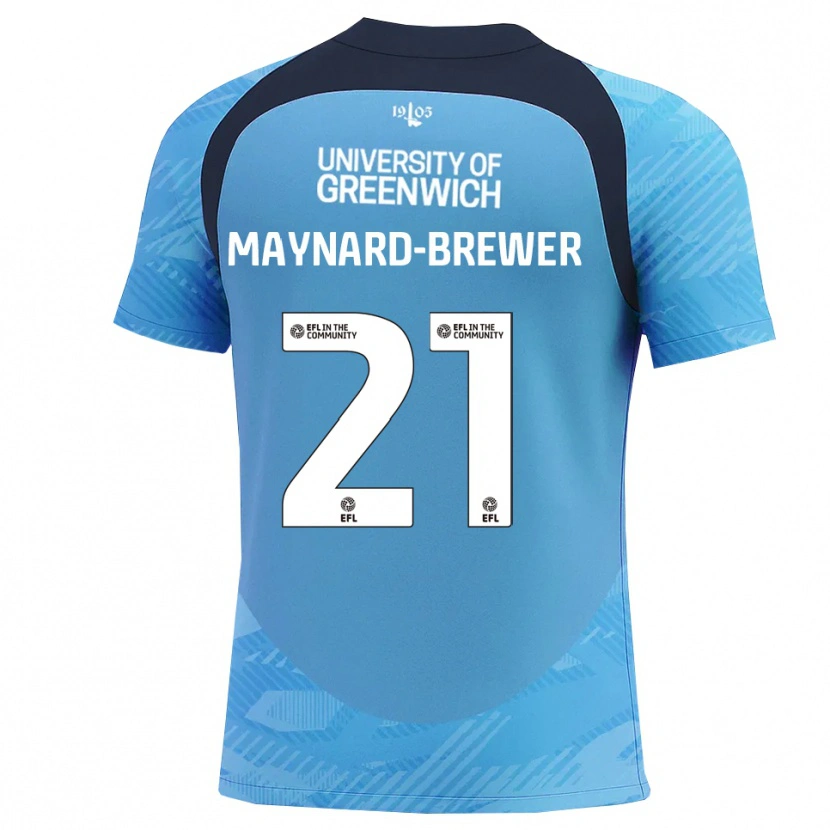 Danxen Niño Camiseta Ashley Maynard-Brewer #21 Azul Blanco Portero Equipación 2025/26 La Camisa México