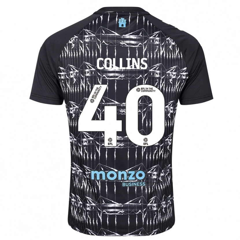 Danxen Niño Camiseta Brad Collins #40 Azul Negro Portero Equipación 2025/26 La Camisa México