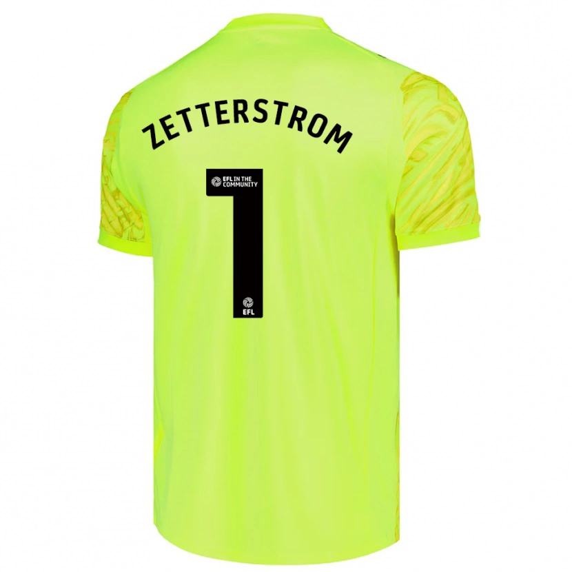 Danxen Niño Camiseta Jacob Widell Zetterström #1 Verde Fluorescente Portero Equipación 2025/26 La Camisa México