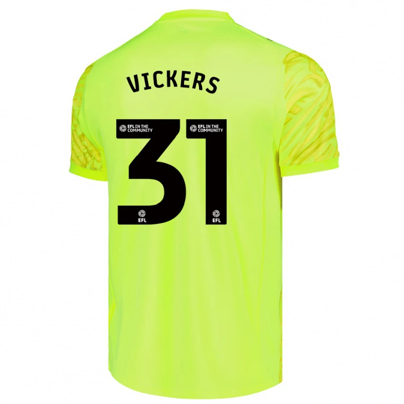 Danxen Niño Camiseta Josh Vickers #31 Verde Fluorescente Portero Equipación 2025/26 La Camisa México
