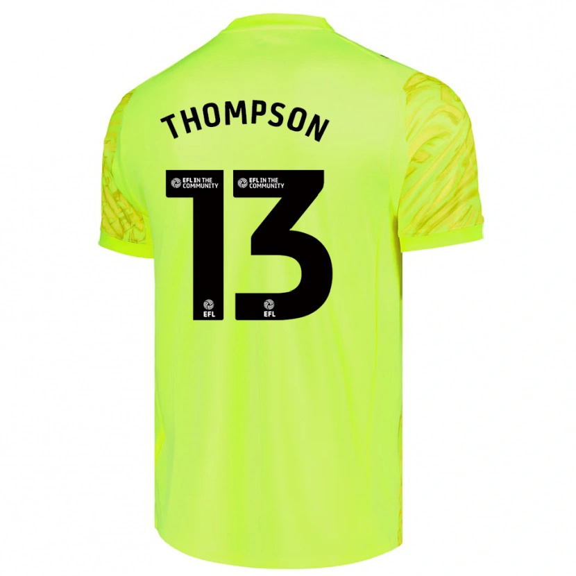 Danxen Niño Camiseta Jack Thompson #13 Verde Fluorescente Portero Equipación 2025/26 La Camisa México