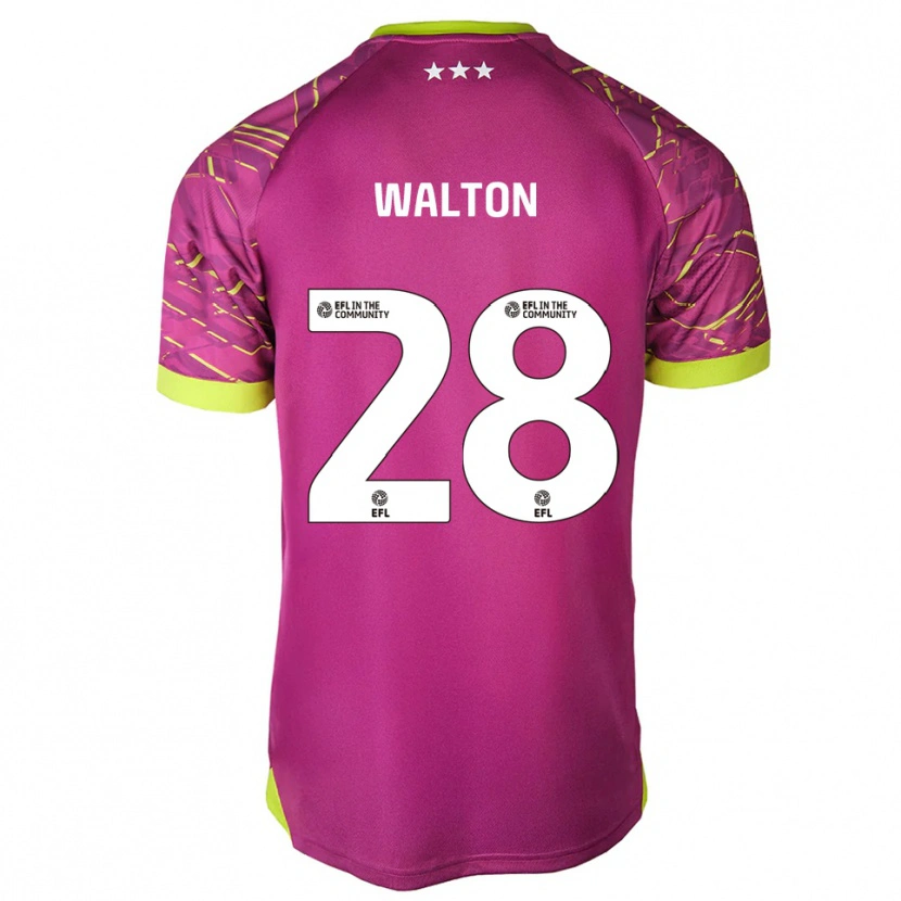 Danxen Niño Camiseta Christian Walton #28 Rojo Violeta Medio Portero Equipación 2025/26 La Camisa México