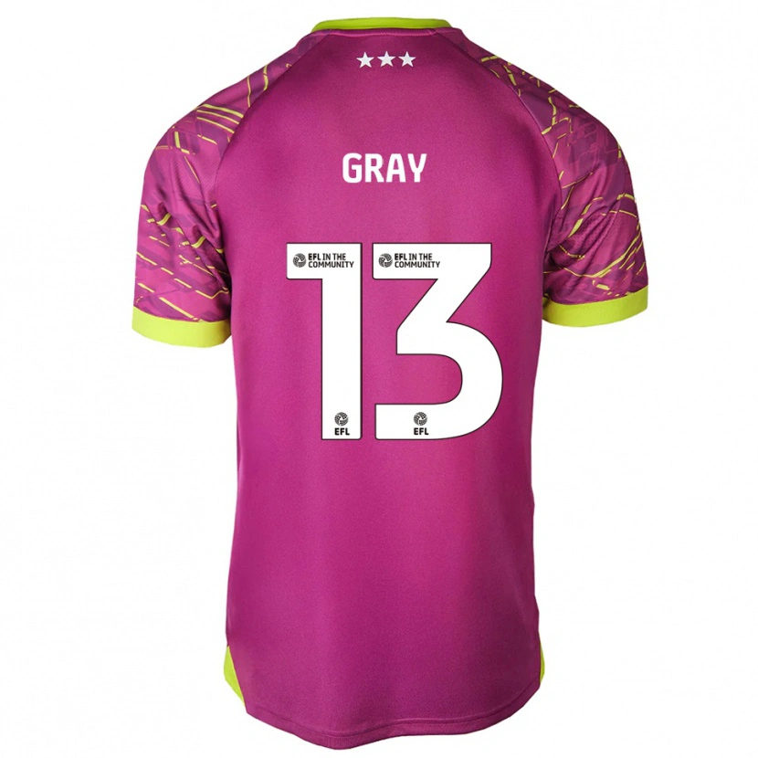 Danxen Niño Camiseta Henry Gray #13 Rojo Violeta Medio Portero Equipación 2025/26 La Camisa México