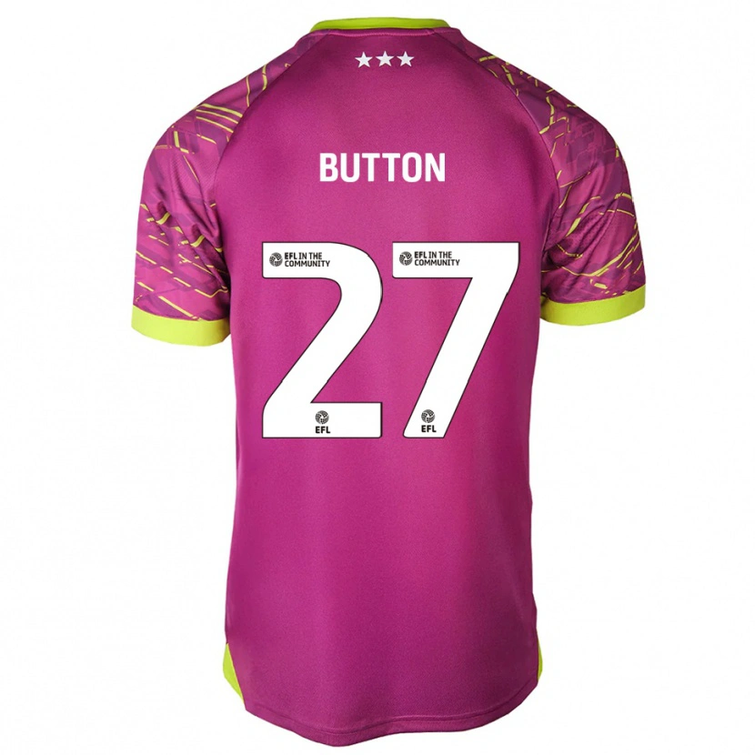 Danxen Niño Camiseta David Button #27 Rojo Violeta Medio Portero Equipación 2025/26 La Camisa México