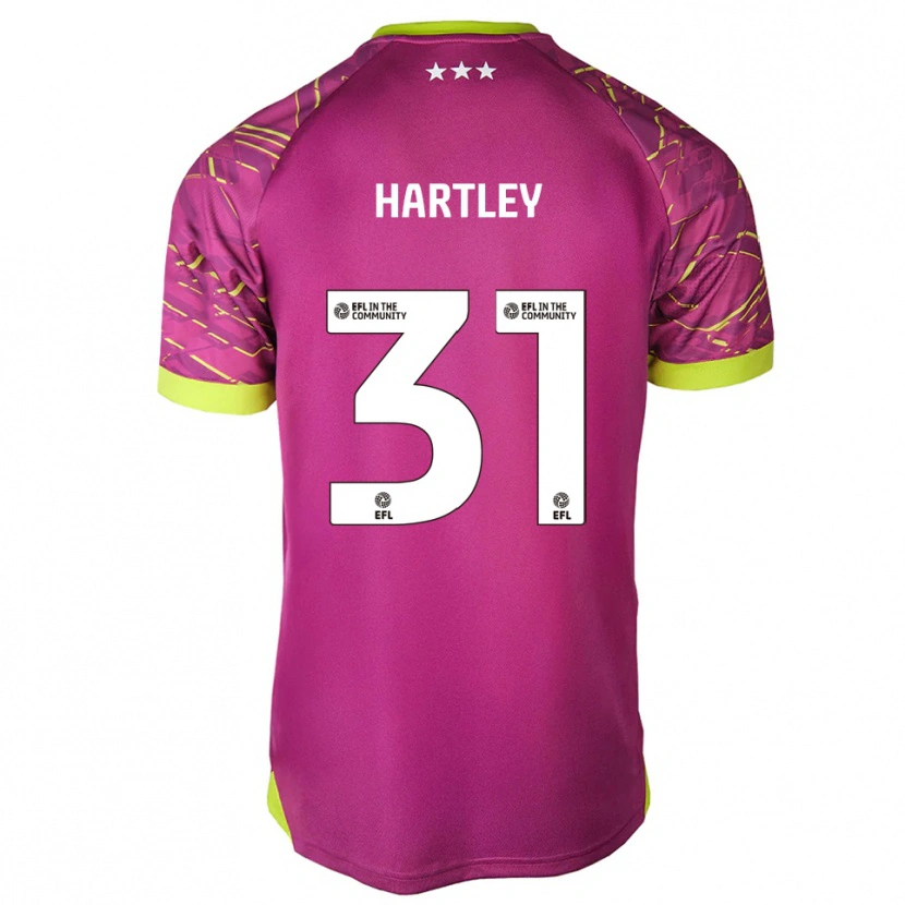 Danxen Niño Camiseta Laura Hartley #31 Rojo Violeta Medio Portero Equipación 2025/26 La Camisa México