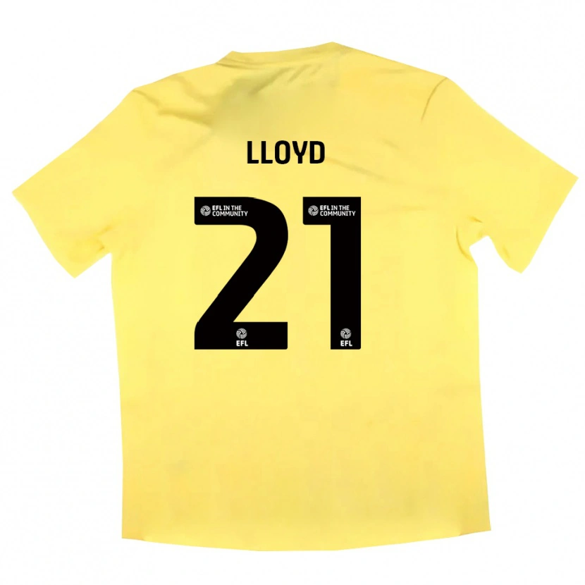 Danxen Niño Camiseta Oliver Lloyd #21 Negro Amarillo Portero Equipación 2025/26 La Camisa México