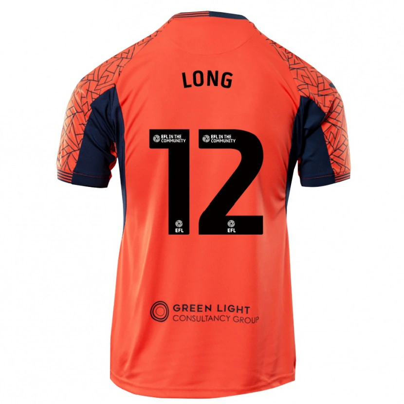 Danxen Niño Camiseta George Long #12 Negro Naranja Portero Equipación 2025/26 La Camisa México