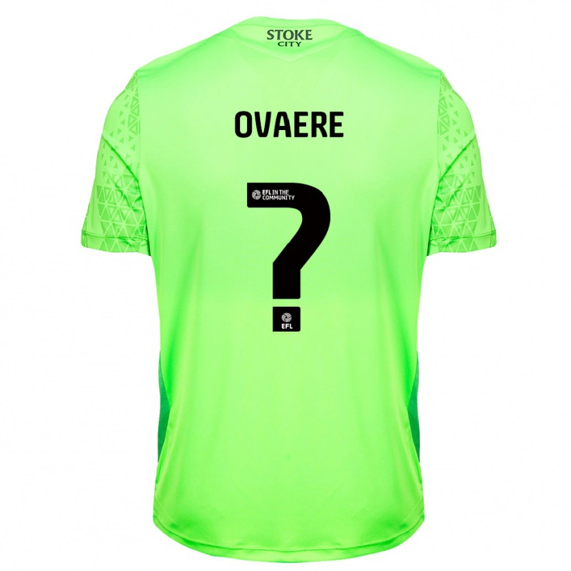 Danxen Niño Camiseta Hayden Ovaere #0 Verde Negro Portero Equipación 2025/26 La Camisa México