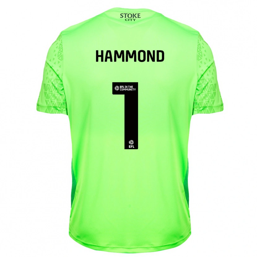 Danxen Niño Camiseta Alek Hammond #1 Verde Negro Portero Equipación 2025/26 La Camisa México