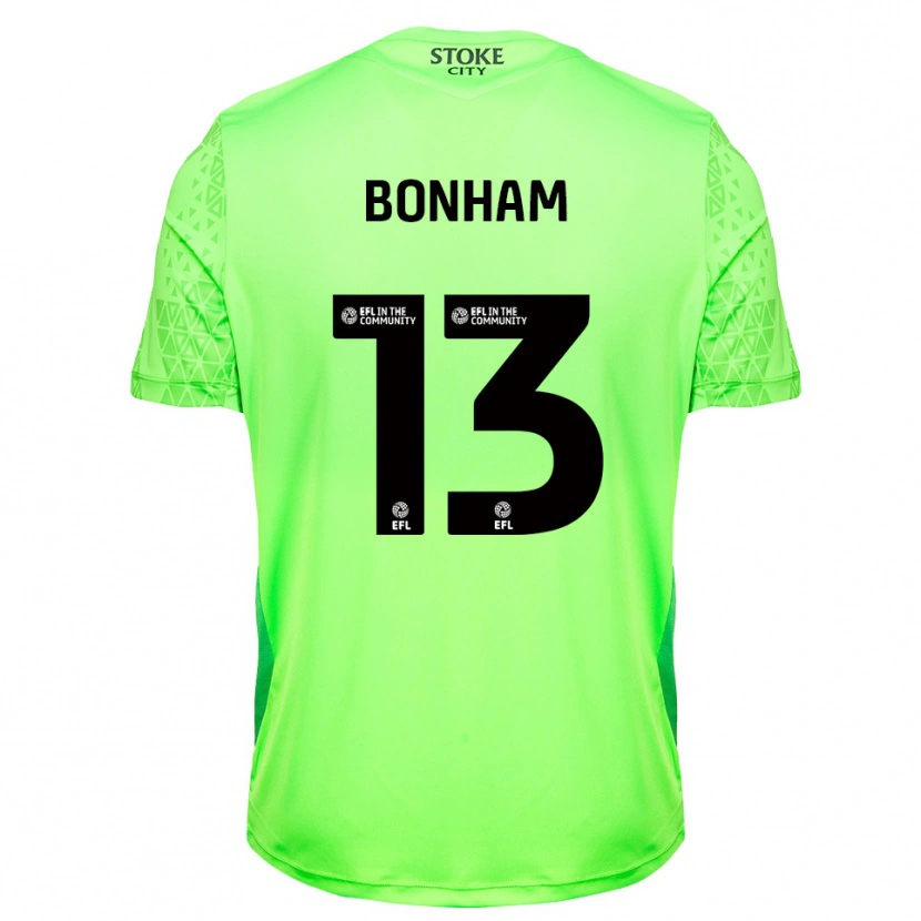 Danxen Niño Camiseta Jack Bonham #13 Verde Negro Portero Equipación 2025/26 La Camisa México