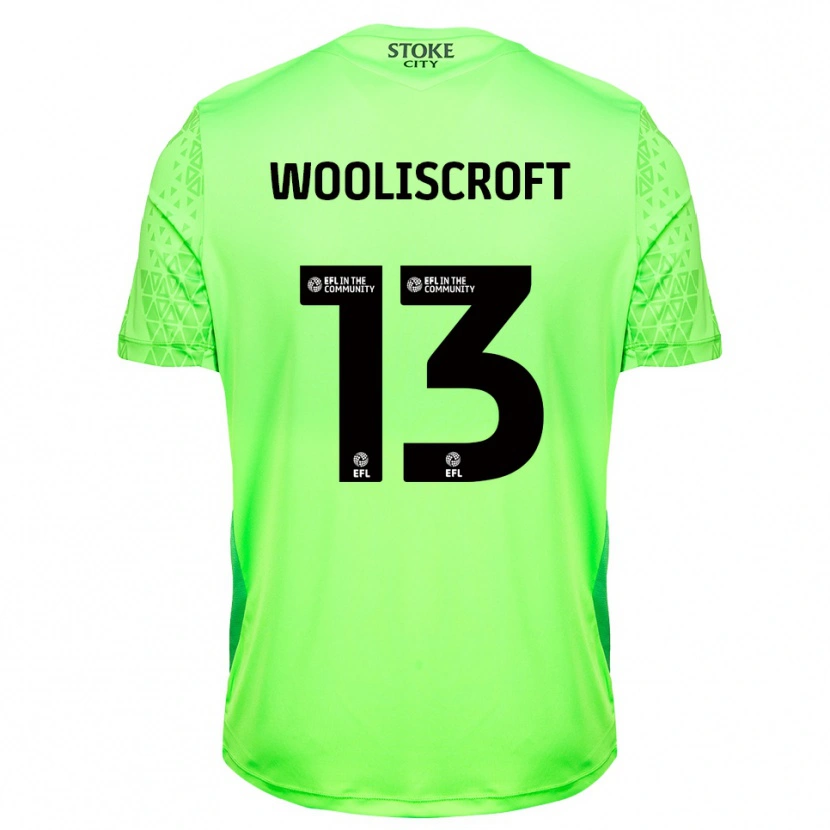 Danxen Niño Camiseta Morgan Wooliscroft #13 Verde Negro Portero Equipación 2025/26 La Camisa México