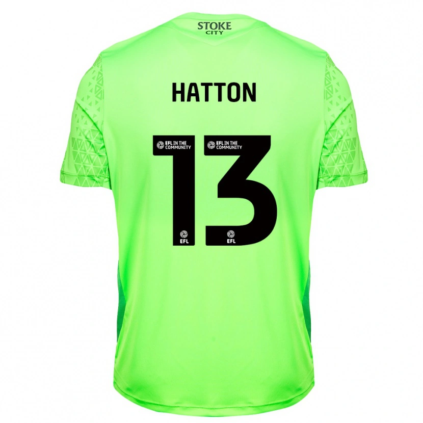 Danxen Niño Camiseta Oscar Hatton #13 Verde Negro Portero Equipación 2025/26 La Camisa México
