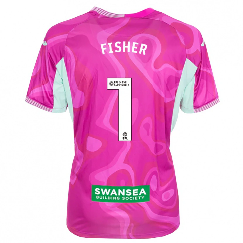 Danxen Niño Camiseta Andy Fisher #1 Blanco Magenta Portero Equipación 2025/26 La Camisa México