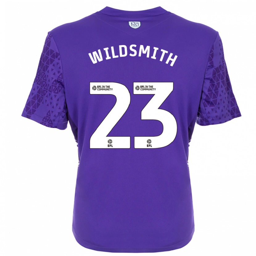 Danxen Niño Camiseta Joe Wildsmith #23 Morado Blanco Portero Equipación 2025/26 La Camisa México