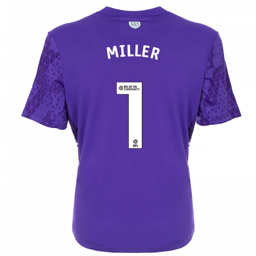 Danxen Niño Camiseta Anna Miller #1 Morado Blanco Portero Equipación 2025/26 La Camisa México