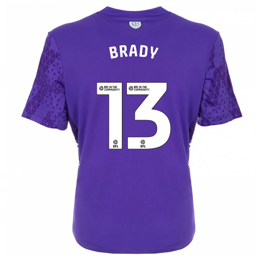 Danxen Niño Camiseta Louis Brady #13 Morado Blanco Portero Equipación 2025/26 La Camisa México