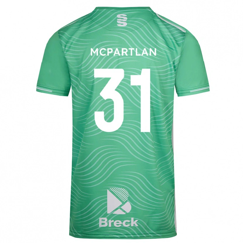 Danxen Niño Camiseta Cian McPartlan #31 Turquesa Medio Portero Equipación 2025/26 La Camisa México