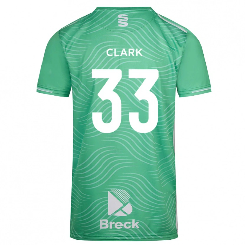 Danxen Niño Camiseta Charlie Clark #33 Turquesa Medio Portero Equipación 2025/26 La Camisa México