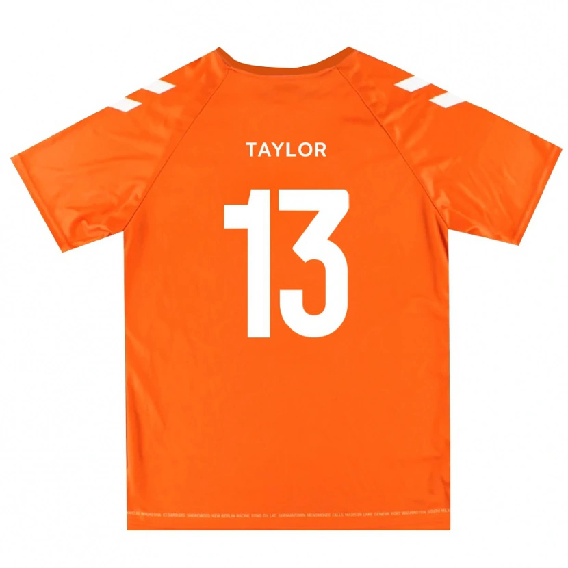 Danxen Niño Camiseta Sam Taylor #13 Blanco Naranja Portero Equipación 2025/26 La Camisa México