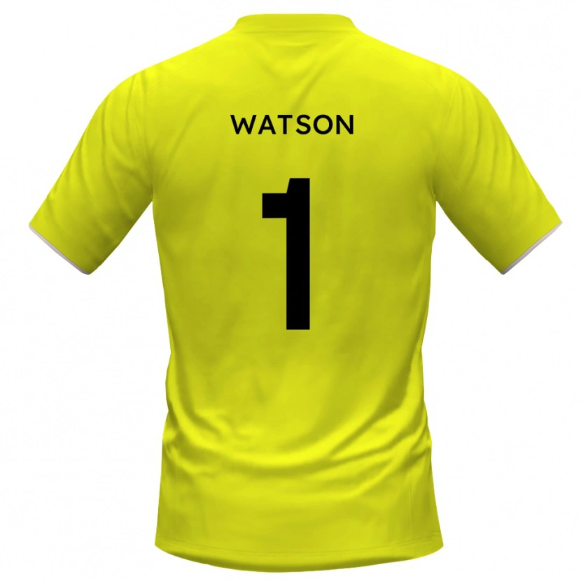 Danxen Niño Camiseta Rory Watson #1 Negro Amarillo Portero Equipación 2025/26 La Camisa México