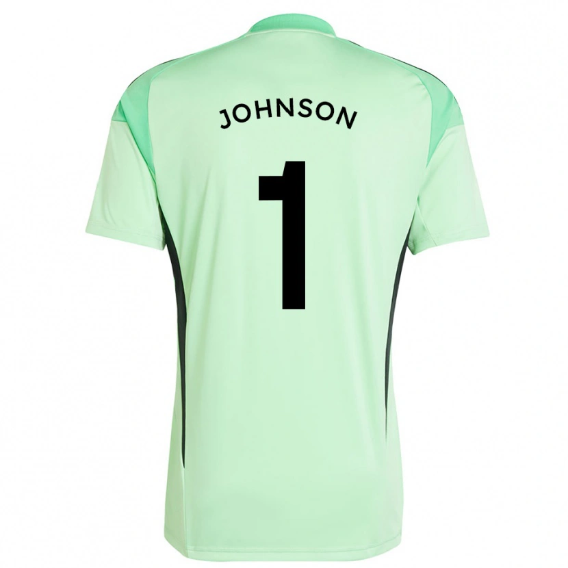 Danxen Niño Camiseta Sam Johnson #1 Negro Verde Hierba Portero Equipación 2025/26 La Camisa México