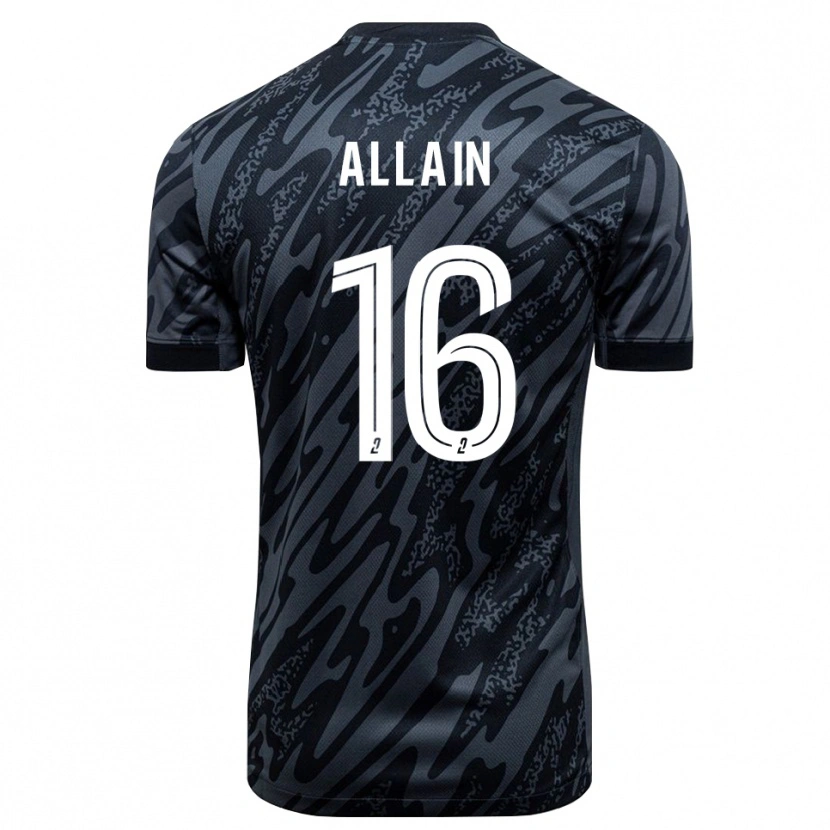Danxen Niño Camiseta Bobby Allain #16 Negro Gris Portero Equipación 2025/26 La Camisa México