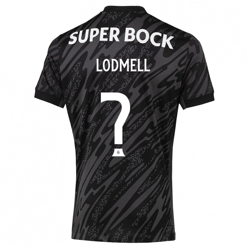 Danxen Niño Camiseta William Lodmell #0 Gris Negro Blanco Portero Equipación 2025/26 La Camisa México