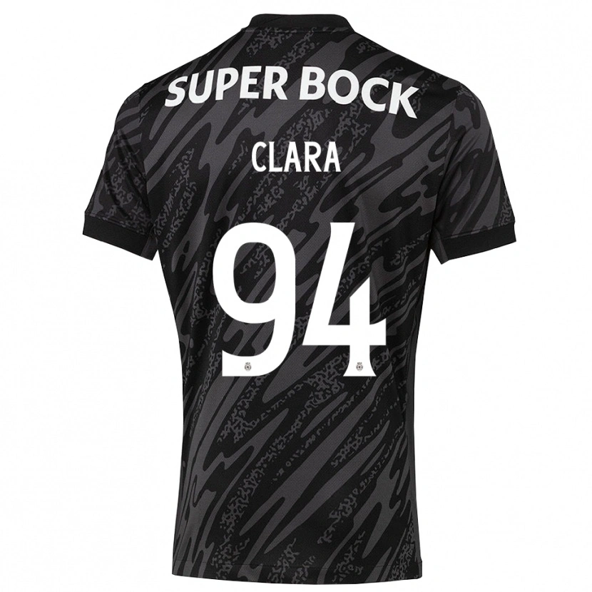 Danxen Niño Camiseta Diogo Clara #94 Gris Negro Blanco Portero Equipación 2025/26 La Camisa México